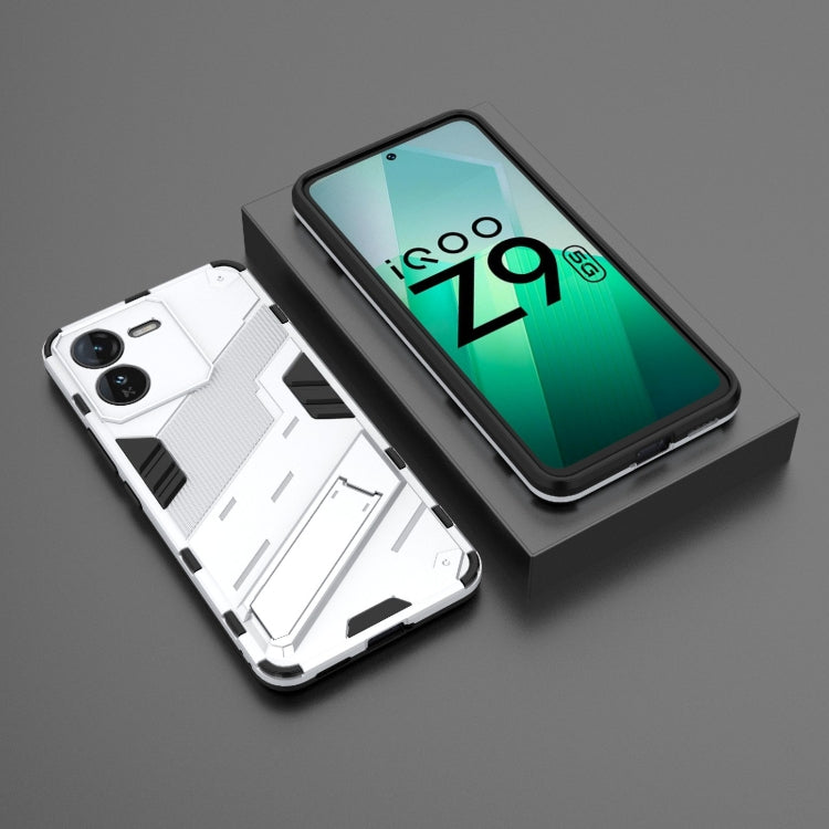 For vivo iQOO Z9 5G Punk Armor 2 in 1 PC + TPU Phone Case with Holder(White) - vivo Cases by PMC TechLife | Online Shopping South Africa | PMC TechLife