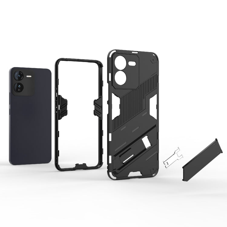 For vivo iQOO Z9 5G Punk Armor 2 in 1 PC + TPU Phone Case with Holder(White) - vivo Cases by PMC TechLife | Online Shopping South Africa | PMC TechLife