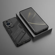 For Huawei nova 11 Pro 4G Punk Armor 2 in 1 PC + TPU Phone Case with Holder(Black)