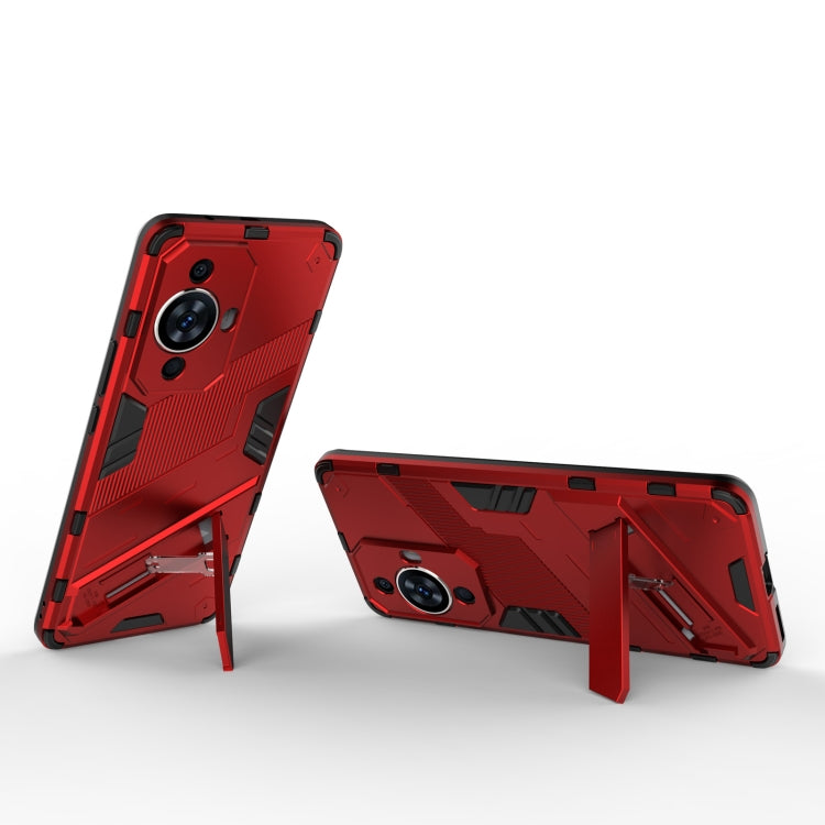 For Huawei nova 11 Pro 4G Punk Armor 2 in 1 PC + TPU Phone Case with Holder(Red) - Huawei Cases by PMC TechLife | Online Shopping South Africa | PMC TechLife | Buy Now Pay Later Mobicred