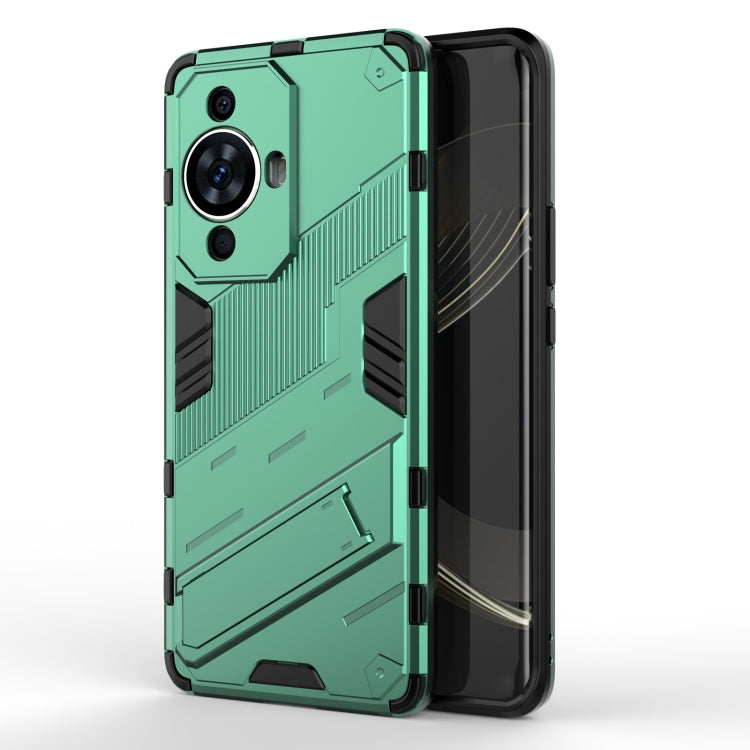 For Huawei nova 11 Pro 4G Punk Armor 2 in 1 PC + TPU Phone Case with Holder(Green) - Huawei Cases by PMC TechLife | Online Shopping South Africa | PMC TechLife | Buy Now Pay Later Mobicred