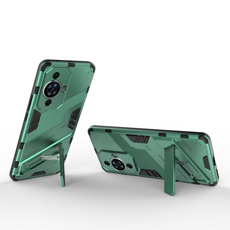 For Huawei nova 11 Pro 4G Punk Armor 2 in 1 PC + TPU Phone Case with Holder(Green) - Huawei Cases by PMC TechLife | Online Shopping South Africa | PMC TechLife | Buy Now Pay Later Mobicred
