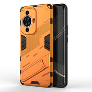 For Huawei nova 11 Pro 4G Punk Armor 2 in 1 PC + TPU Phone Case with Holder(Orange)