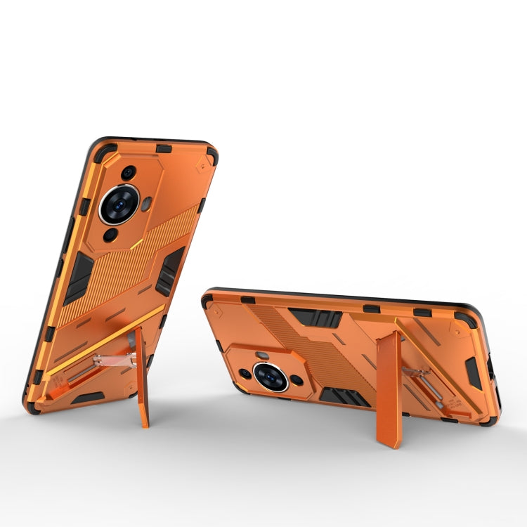 For Huawei nova 11 Pro 4G Punk Armor 2 in 1 PC + TPU Phone Case with Holder(Orange) - Huawei Cases by PMC TechLife | Online Shopping South Africa | PMC TechLife | Buy Now Pay Later Mobicred