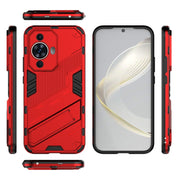 For Huawei nova 11 4G Punk Armor 2 in 1 PC + TPU Phone Case with Holder(Red)