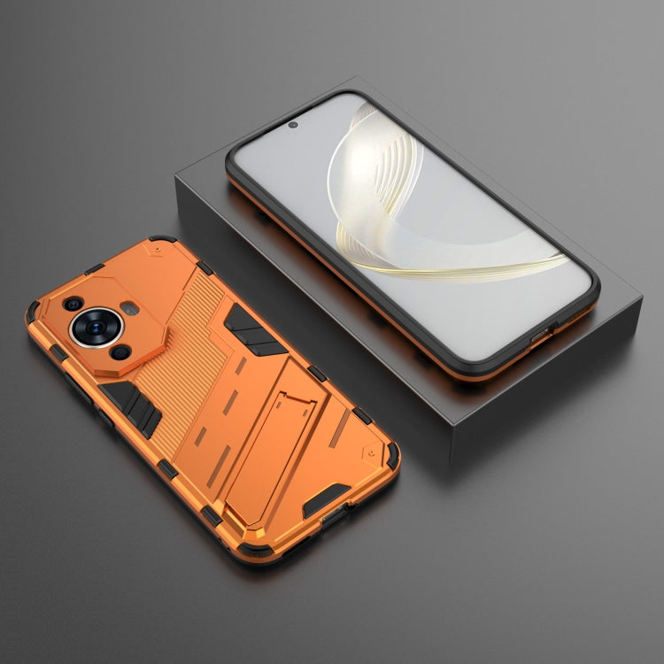 For Huawei nova 11 4G Punk Armor 2 in 1 PC + TPU Phone Case with Holder(Orange) - Huawei Cases by PMC TechLife | Online Shopping South Africa | PMC TechLife | Buy Now Pay Later Mobicred