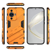 For Huawei nova 11 4G Punk Armor 2 in 1 PC + TPU Phone Case with Holder(Orange)