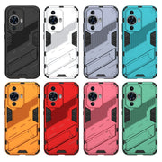 For Huawei nova 11 4G Punk Armor 2 in 1 PC + TPU Phone Case with Holder(Blue)