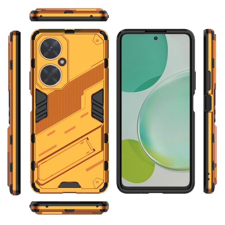For Huawei nova 11i 4G Punk Armor 2 in 1 PC + TPU Phone Case with Holder(Orange)