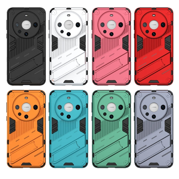 For Huawei Mate 60 Pro Punk Armor 2 in 1 PC + TPU Phone Case with Holder(Red)