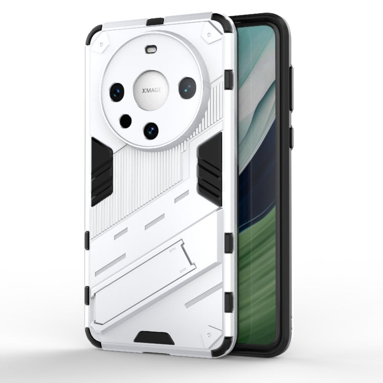 For Huawei Mate 60 Pro Punk Armor 2 in 1 PC + TPU Phone Case with Holder(White) - Huawei Cases by PMC TechLife | Online Shopping South Africa | PMC TechLife | Buy Now Pay Later Mobicred