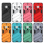 For Huawei Mate 60 Punk Armor 2 in 1 PC + TPU Phone Case with Holder(Black)
