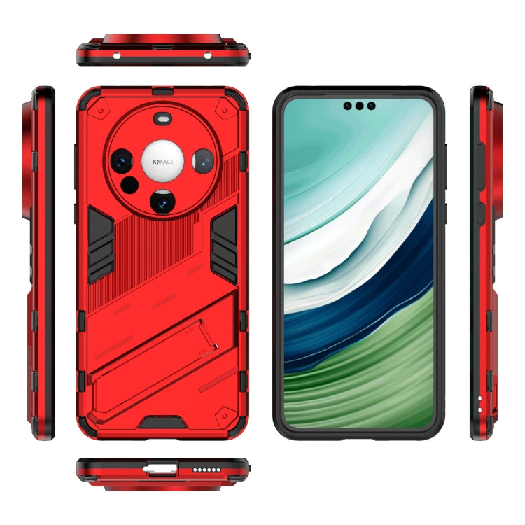 For Huawei Mate 60 Punk Armor 2 in 1 PC + TPU Phone Case with Holder(Red) - Huawei Cases by PMC TechLife | Online Shopping South Africa | PMC TechLife | Buy Now Pay Later Mobicred