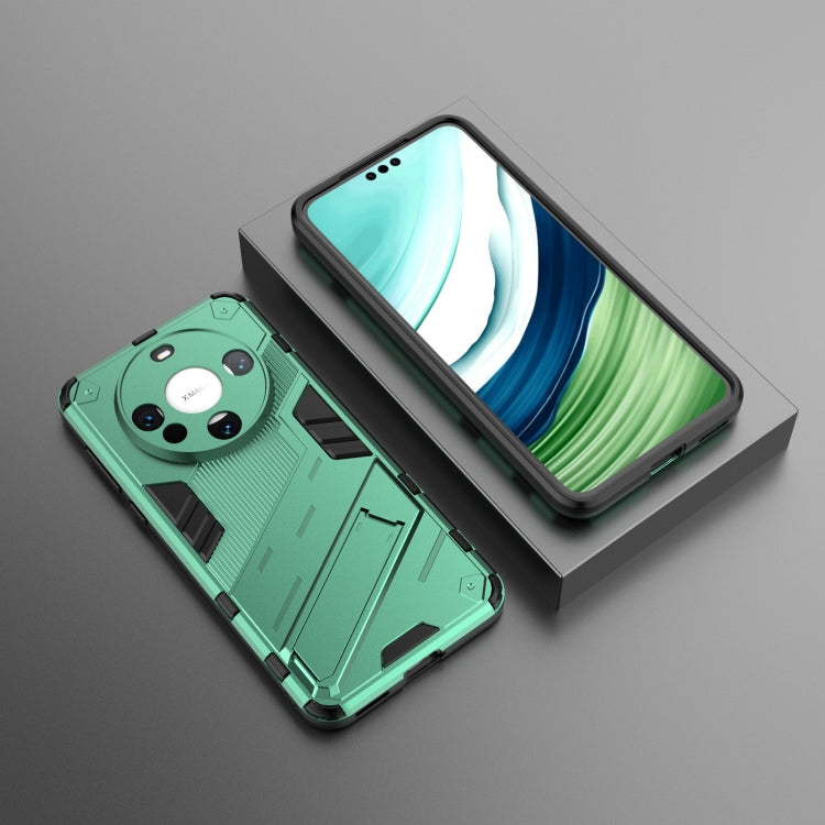 For Huawei Mate 60 Punk Armor 2 in 1 PC + TPU Phone Case with Holder(Green) - Huawei Cases by PMC TechLife | Online Shopping South Africa | PMC TechLife | Buy Now Pay Later Mobicred