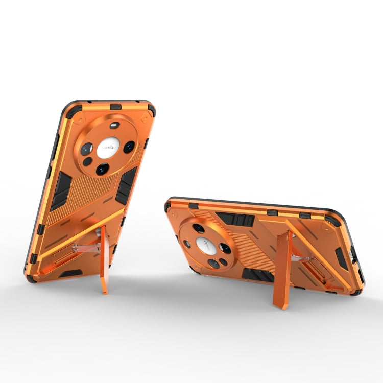 For Huawei Mate 60 Punk Armor 2 in 1 PC + TPU Phone Case with Holder(Orange) - Huawei Cases by PMC TechLife | Online Shopping South Africa | PMC TechLife | Buy Now Pay Later Mobicred