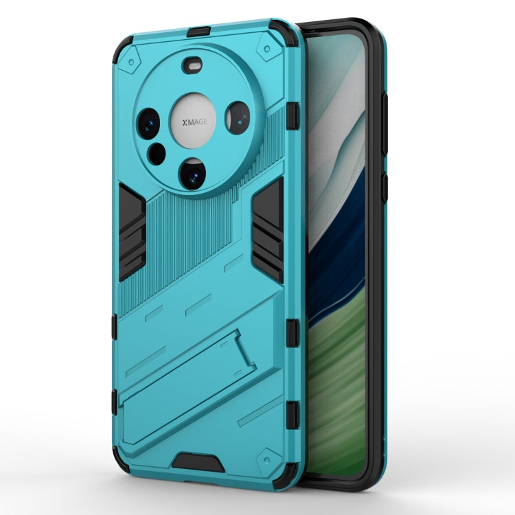 For Huawei Mate 60 Punk Armor 2 in 1 PC + TPU Phone Case with Holder(Blue) - Huawei Cases by PMC TechLife | Online Shopping South Africa | PMC TechLife | Buy Now Pay Later Mobicred