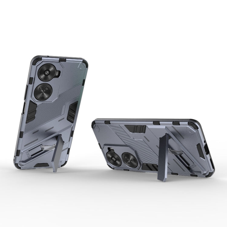 For Huawei nova 11 SE Punk Armor 2 in 1 PC + TPU Phone Case with Holder(Grey) - Huawei Cases by PMC TechLife | Online Shopping South Africa | PMC TechLife | Buy Now Pay Later Mobicred