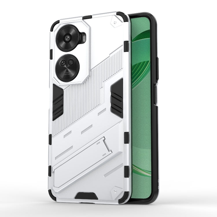 For Huawei nova 11 SE Punk Armor 2 in 1 PC + TPU Phone Case with Holder(White) - Huawei Cases by PMC TechLife | Online Shopping South Africa | PMC TechLife | Buy Now Pay Later Mobicred