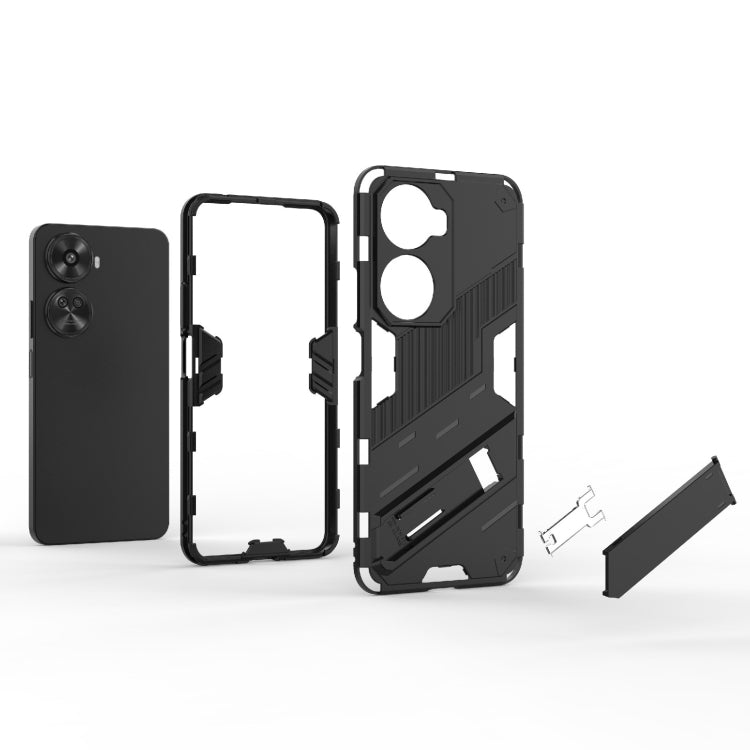 For Huawei nova 11 SE Punk Armor 2 in 1 PC + TPU Phone Case with Holder(Orange) - Huawei Cases by PMC TechLife | Online Shopping South Africa | PMC TechLife | Buy Now Pay Later Mobicred