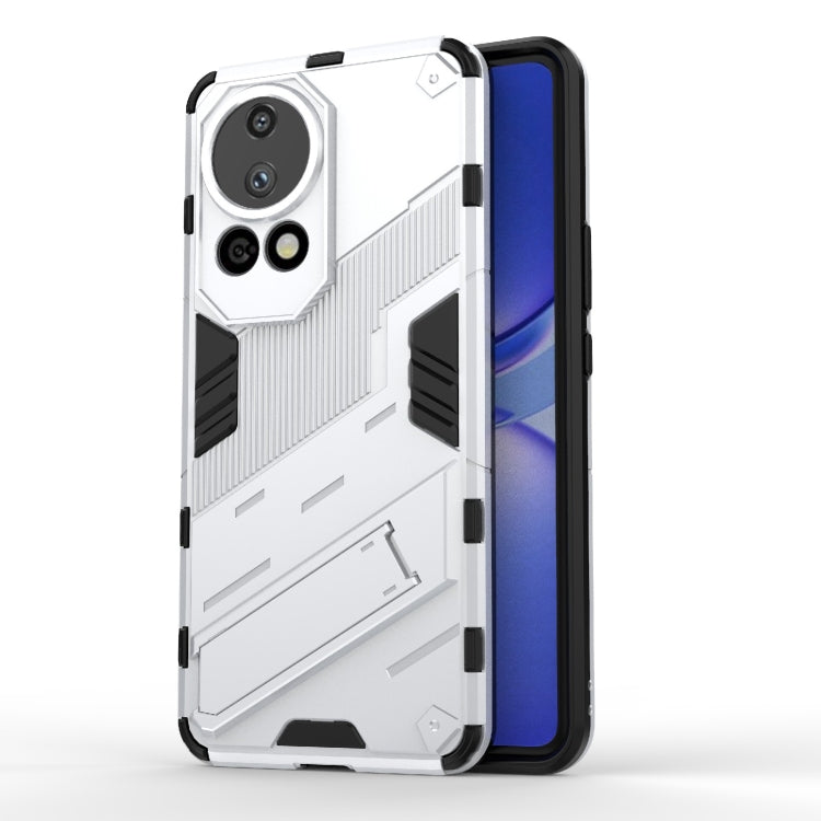 For Huawei nova 12 Pro Punk Armor 2 in 1 PC + TPU Phone Case with Holder(White) - Huawei Cases by PMC TechLife | Online Shopping South Africa | PMC TechLife | Buy Now Pay Later Mobicred