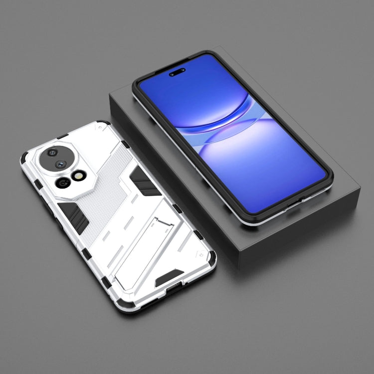 For Huawei nova 12 Pro Punk Armor 2 in 1 PC + TPU Phone Case with Holder(White) - Huawei Cases by PMC TechLife | Online Shopping South Africa | PMC TechLife | Buy Now Pay Later Mobicred