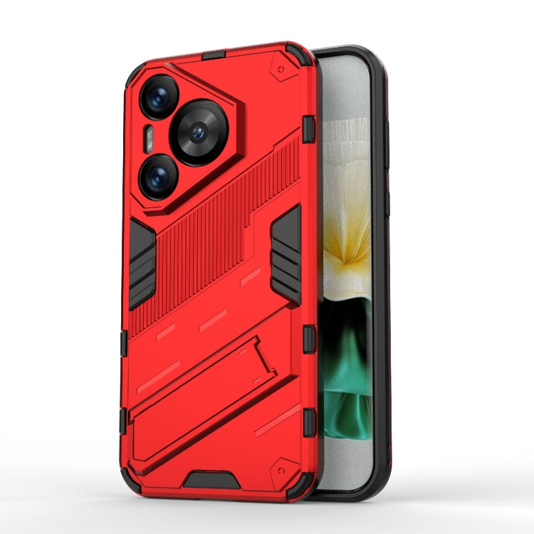 For Huawei Pura 70 Punk Armor 2 in 1 PC + TPU Phone Case with Holder(Red) - Huawei Cases by PMC TechLife | Online Shopping South Africa | PMC TechLife | Buy Now Pay Later Mobicred