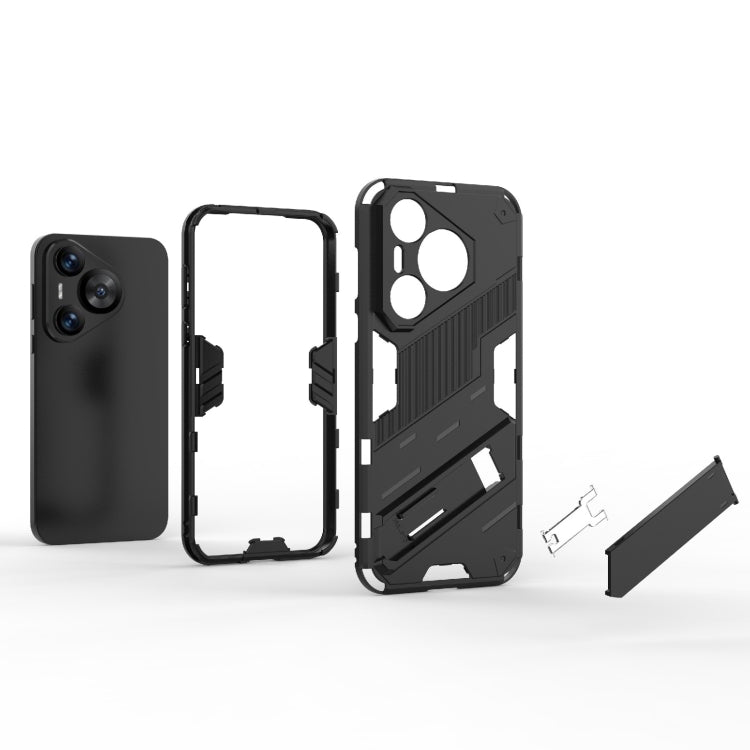 For Huawei Pura 70 Punk Armor 2 in 1 PC + TPU Phone Case with Holder(Red)