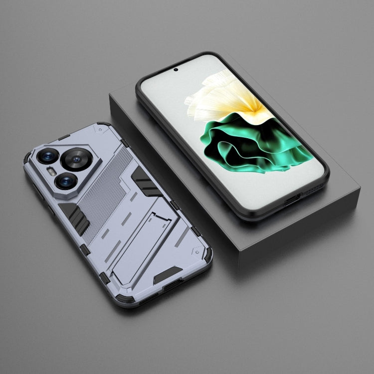 For Huawei Pura 70 Punk Armor 2 in 1 PC + TPU Phone Case with Holder(Grey) - Huawei Cases by PMC TechLife | Online Shopping South Africa | PMC TechLife | Buy Now Pay Later Mobicred