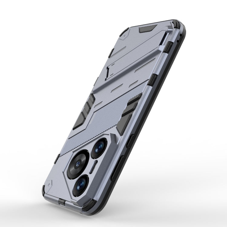 For Huawei Pura 70 Punk Armor 2 in 1 PC + TPU Phone Case with Holder(Grey) - Huawei Cases by PMC TechLife | Online Shopping South Africa | PMC TechLife | Buy Now Pay Later Mobicred