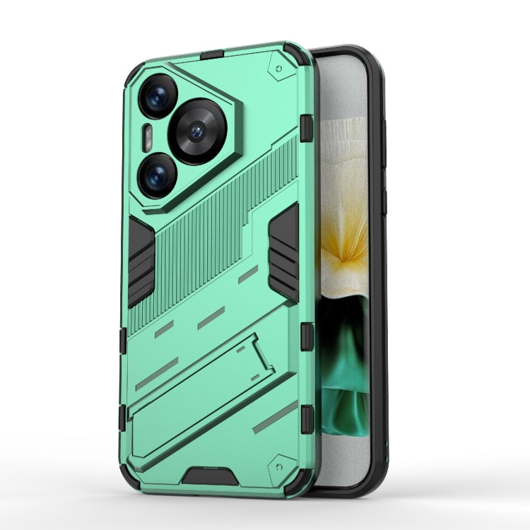 For Huawei Pura 70 Punk Armor 2 in 1 PC + TPU Phone Case with Holder(Green) - Huawei Cases by PMC TechLife | Online Shopping South Africa | PMC TechLife | Buy Now Pay Later Mobicred