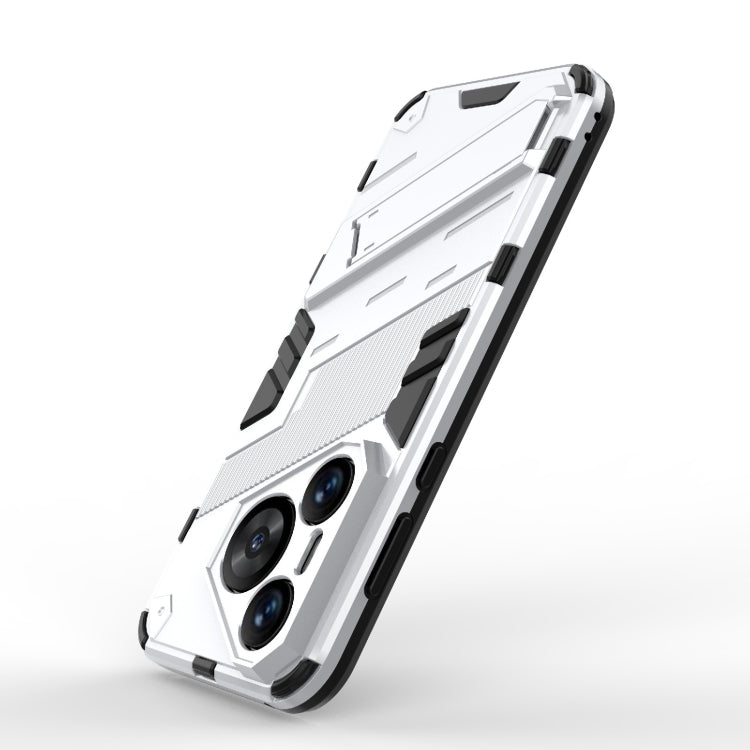 For Huawei Pura 70 Punk Armor 2 in 1 PC + TPU Phone Case with Holder(White) - Huawei Cases by PMC TechLife | Online Shopping South Africa | PMC TechLife | Buy Now Pay Later Mobicred