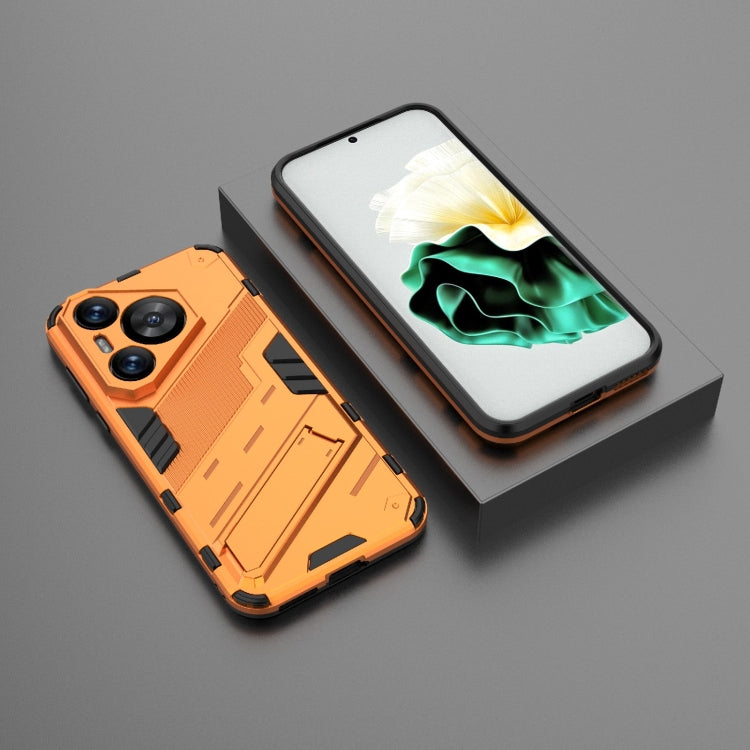 For Huawei Pura 70 Punk Armor 2 in 1 PC + TPU Phone Case with Holder(Orange) - Huawei Cases by PMC TechLife | Online Shopping South Africa | PMC TechLife | Buy Now Pay Later Mobicred