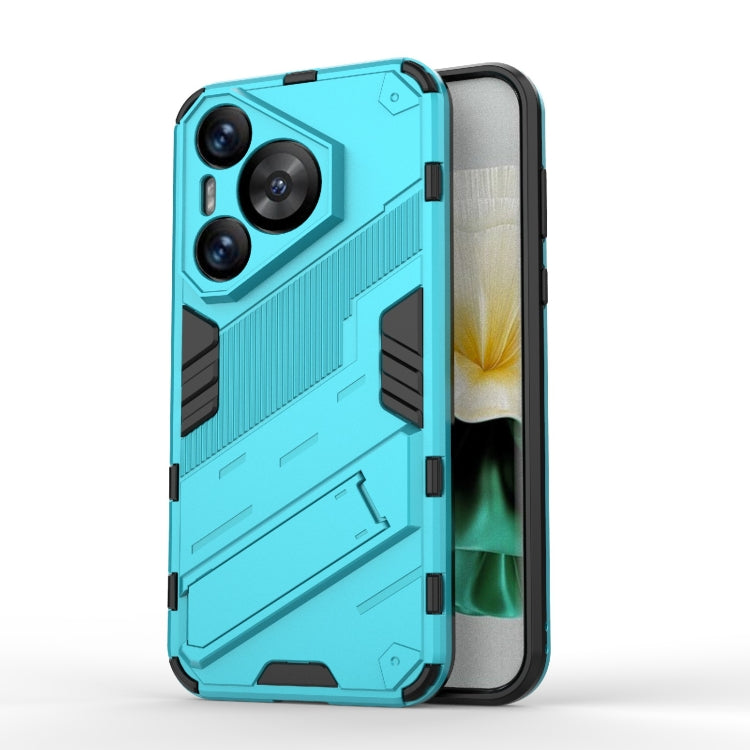 For Huawei Pura 70 Punk Armor 2 in 1 PC + TPU Phone Case with Holder(Blue) - Huawei Cases by PMC TechLife | Online Shopping South Africa | PMC TechLife | Buy Now Pay Later Mobicred