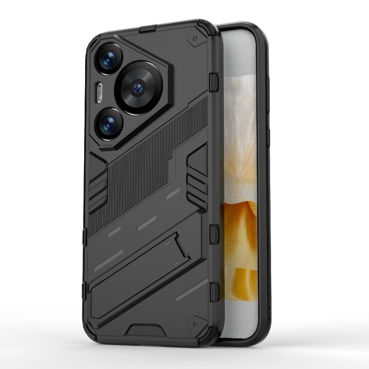 For Huawei Pura 70 Pro / 70 Pro+ Punk Armor 2 in 1 PC + TPU Phone Case with Holder(Black) - Huawei Cases by PMC TechLife | Online Shopping South Africa | PMC TechLife | Buy Now Pay Later Mobicred