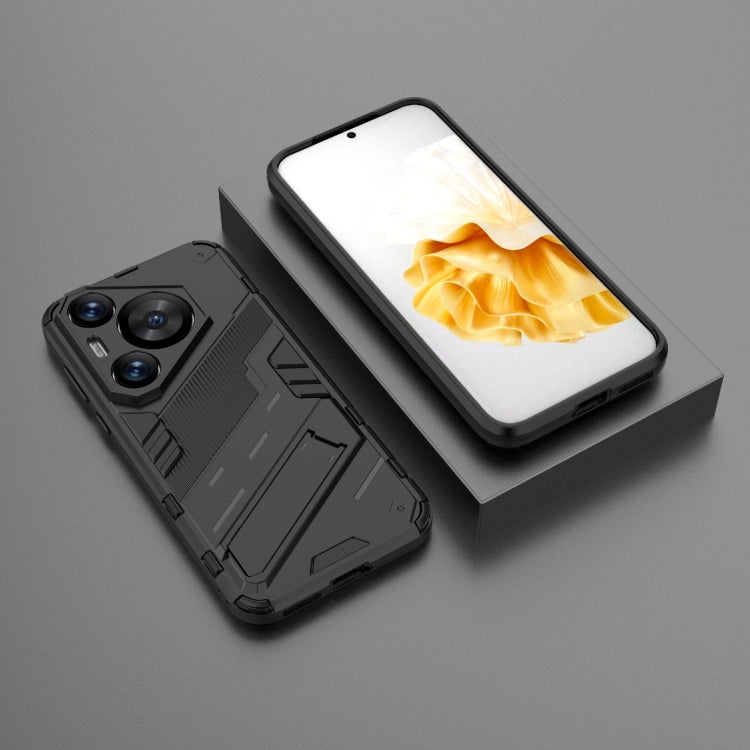 For Huawei Pura 70 Pro / 70 Pro+ Punk Armor 2 in 1 PC + TPU Phone Case with Holder(Black) - Huawei Cases by PMC TechLife | Online Shopping South Africa | PMC TechLife | Buy Now Pay Later Mobicred