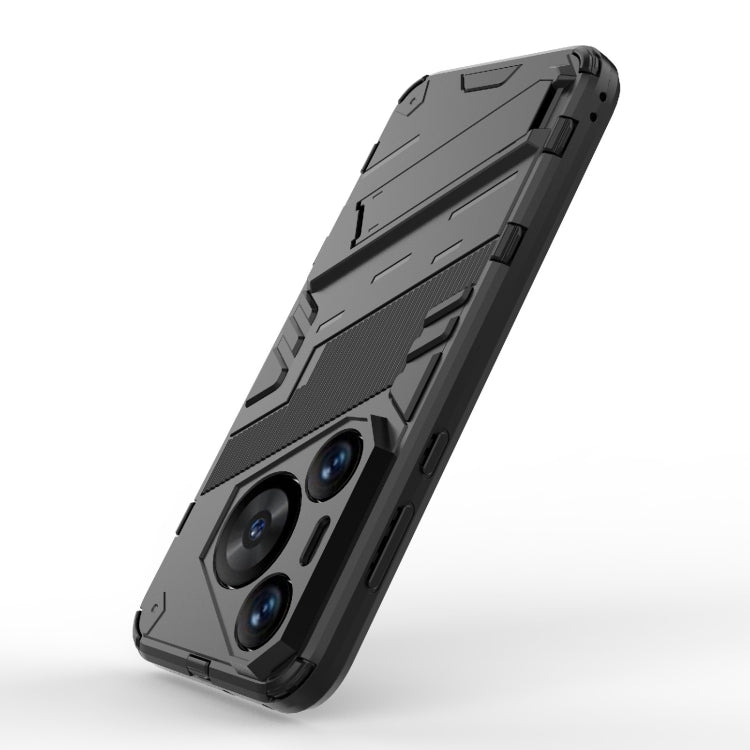 For Huawei Pura 70 Pro / 70 Pro+ Punk Armor 2 in 1 PC + TPU Phone Case with Holder(Black) - Huawei Cases by PMC TechLife | Online Shopping South Africa | PMC TechLife | Buy Now Pay Later Mobicred