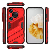 For Huawei Pura 70 Pro / 70 Pro+ Punk Armor 2 in 1 PC + TPU Phone Case with Holder(Red)