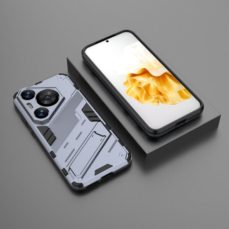 For Huawei Pura 70 Pro / 70 Pro+ Punk Armor 2 in 1 PC + TPU Phone Case with Holder(Grey) - Huawei Cases by PMC TechLife | Online Shopping South Africa | PMC TechLife | Buy Now Pay Later Mobicred