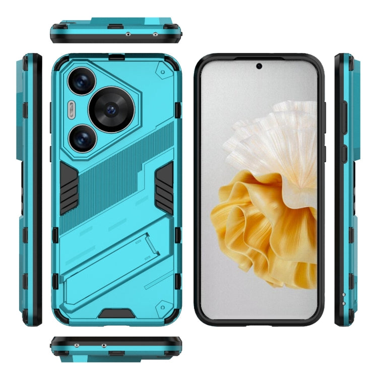 For Huawei Pura 70 Pro / 70 Pro+ Punk Armor 2 in 1 PC + TPU Phone Case with Holder(Blue) - Huawei Cases by PMC TechLife | Online Shopping South Africa | PMC TechLife | Buy Now Pay Later Mobicred