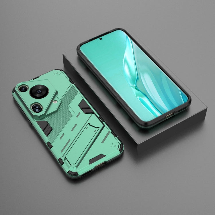For Huawei Pura 70 Ultra Punk Armor 2 in 1 PC + TPU Phone Case with Holder(Green) - Huawei Cases by PMC TechLife | Online Shopping South Africa | PMC TechLife | Buy Now Pay Later Mobicred
