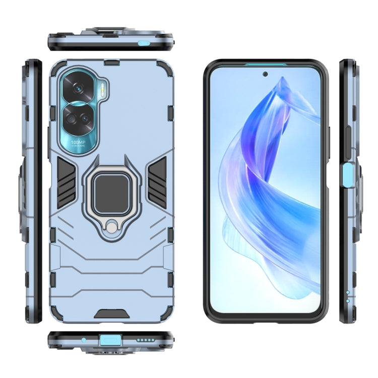 For Honor 90 Lite / X50i 5G Magnetic Ring Holder PC + TPU Phone Case(Navy Blue)