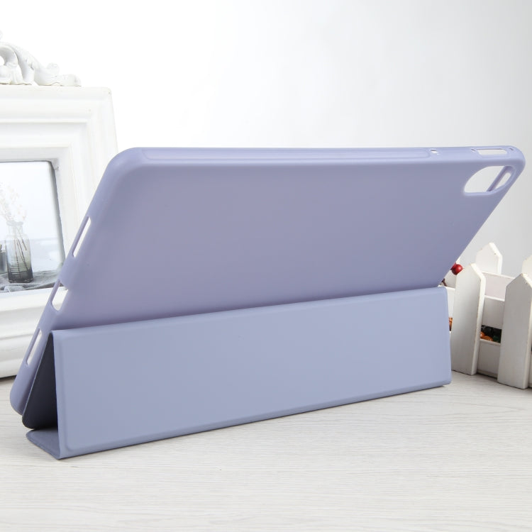 For Huawei MatePad 11 2023 GEBEI 3-folding Holder Shockproof Flip Leather Tablet Case(Light Purple) - free shipping - PMC Jewellery - Order now!