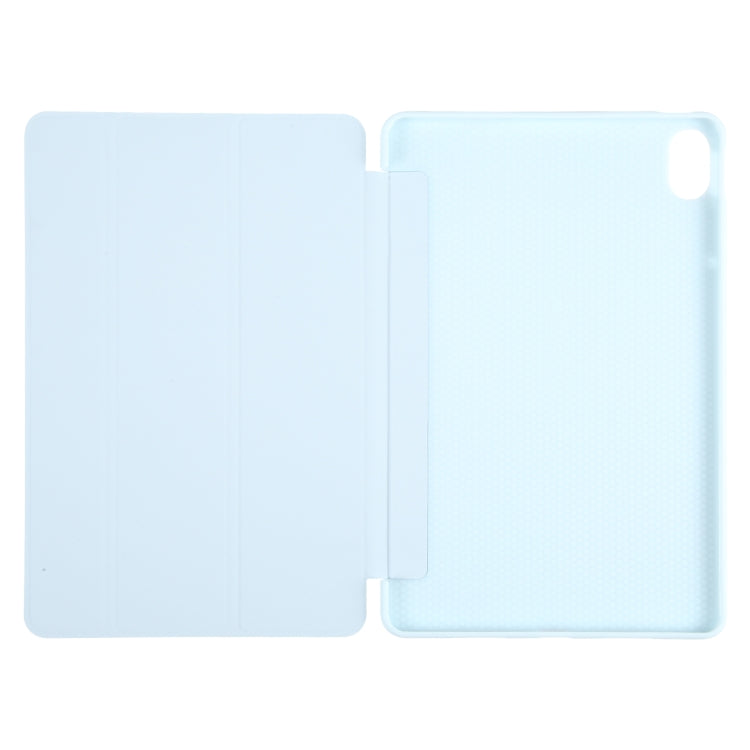 For Huawei MatePad 11 2023 GEBEI 3-folding Holder Shockproof Flip Leather Tablet Case(Sky Blue)
