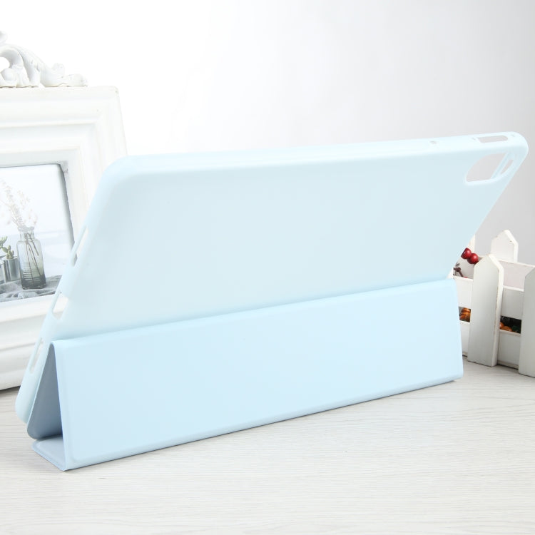 For Huawei MatePad 11 2023 GEBEI 3-folding Holder Shockproof Flip Leather Tablet Case(Sky Blue) - free shipping - PMC Jewellery - Order now!