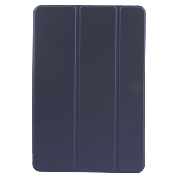 For Huawei MatePad 11 2023 GEBEI 3-folding Holder Shockproof Flip Leather Tablet Case(Dark Blue)