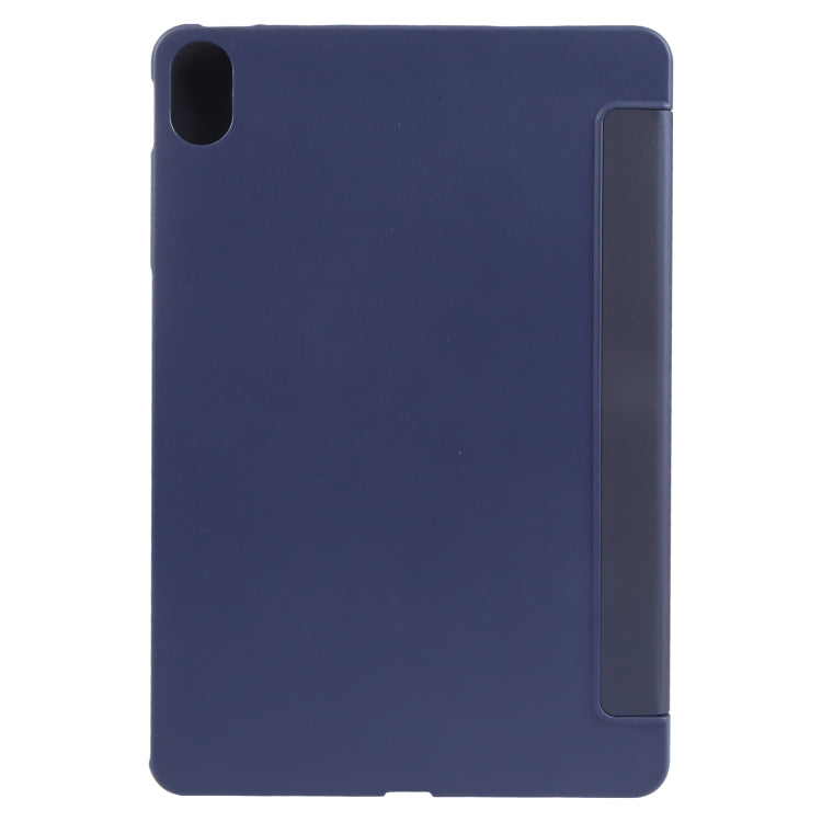 For Huawei MatePad 11 2023 GEBEI 3-folding Holder Shockproof Flip Leather Tablet Case(Dark Blue)