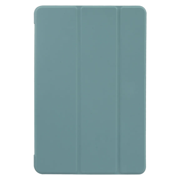 For Huawei MatePad 11 2023 GEBEI 3-folding Holder Shockproof Flip Leather Tablet Case(Dark Green)