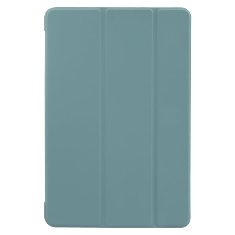 For Huawei MatePad 11 2023 GEBEI 3-folding Holder Shockproof Flip Leather Tablet Case(Dark Green)