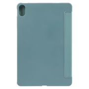 For Huawei MatePad 11 2023 GEBEI 3-folding Holder Shockproof Flip Leather Tablet Case(Dark Green)