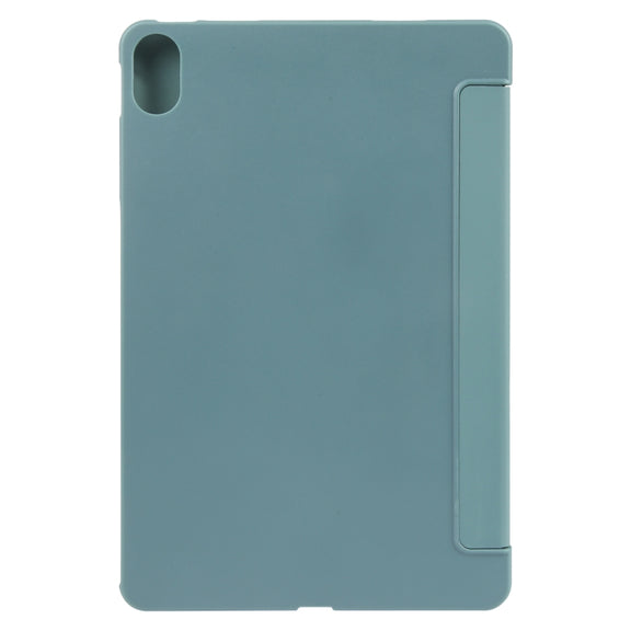For Huawei MatePad 11 2023 GEBEI 3-folding Holder Shockproof Flip Leather Tablet Case(Dark Green)